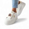 Biele Tenisky Laura Biagiotti Calf White Gold