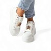 Biele Tenisky Laura Biagiotti Calf White Gold