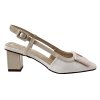 Dámske slingback lodičky Laura Biagiotti PB Raffia White