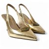 Zlaté slingback lodičky Laura Biagiotti Metal Gold