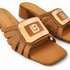 Béžové šľapky Laura Biagiotti Raffia Sand
