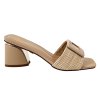 Béžové sandále Laura Biagiotti Raffia Tan