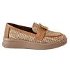 Béžové dámske mokasíny Laura Biagiotti Raffia Brown