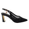 Čierne slingback lodičky Laura Biagiotti Strass Black