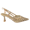 Zlaté slingback lodičky Laura Biagiotti