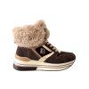 Zateplené zimné tenisky Laura Biagiotti Fur Brown