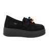 Čierne mokasíny na platforme Laura Biagiotti Suede Black
