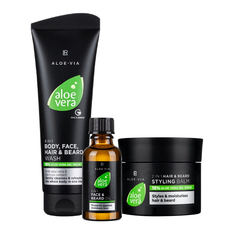 LR Aloe Vera Men Care Kompletní série 250ml + 50ml + 30ml