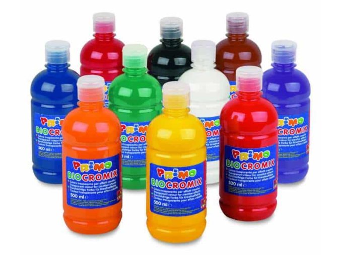 Akvarelová barva PRIMO-BIOCROMIX, 500 ml, červená