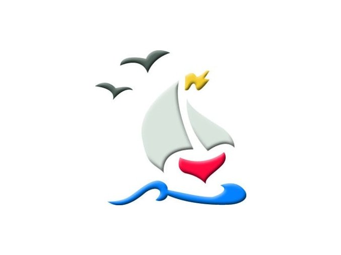 Plastová šablona Loď