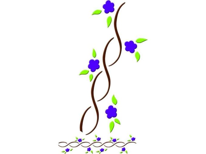 Plastová šablona Květy