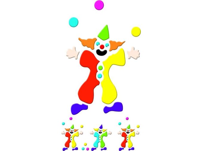 Plastová šablona Klaun