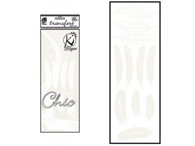 Samolepka na textil sametová, zažehlovací,motiv PLUMES2- peří 2