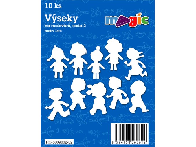 Papírové výseky MAGIC, 4 - 7cm, 10ks, sada 2 - Děti