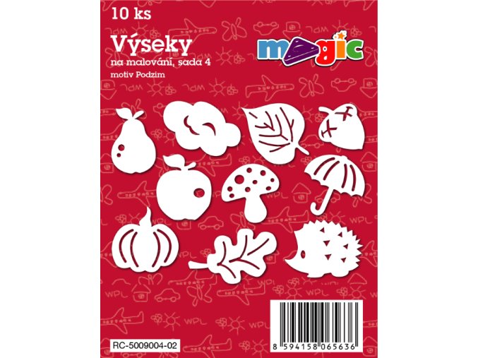 Papírové výseky MAGIC, 4 - 7cm, 10ks, sada 4 - Podzim