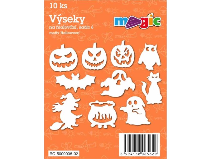 Papírové výseky MAGIC, 4 - 7cm, 10ks, sada 6 - Halloween