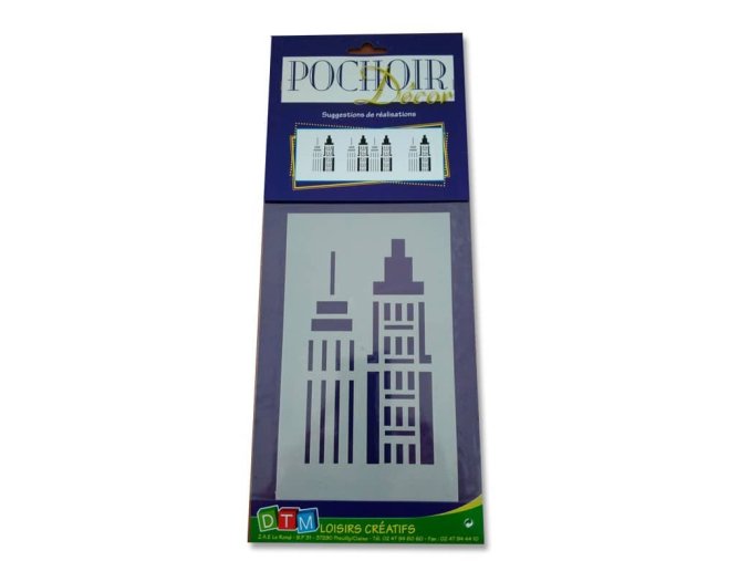 Plastová šablona Město