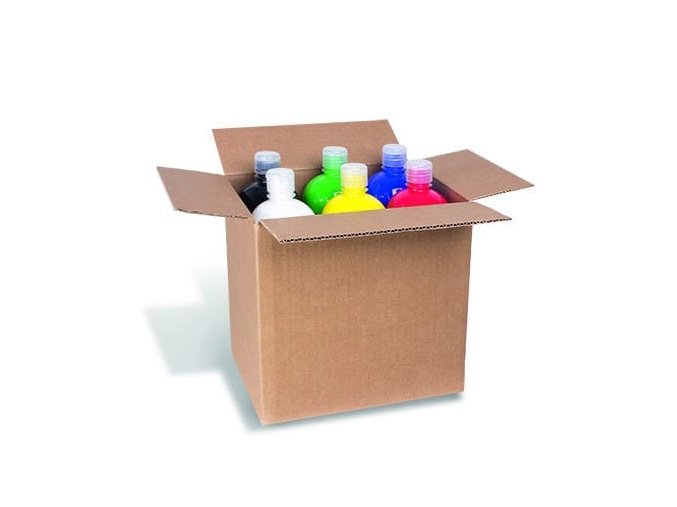 Temperové barvy PRIMO, 6 x 1000ml, mix barev, kartonový box