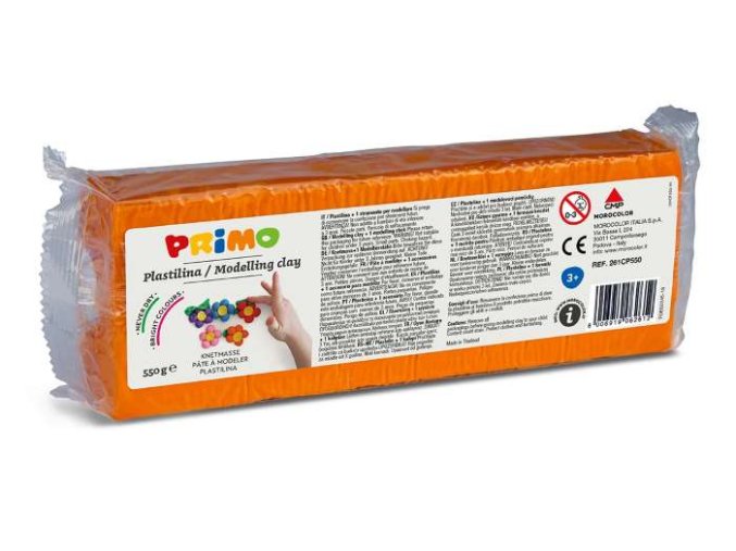 Plastelína PRIMO, 550g, oranžová