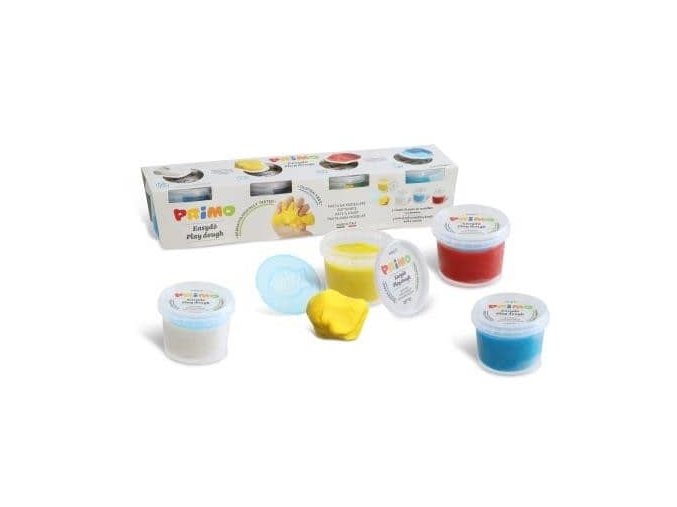 Modelovací hmota PRIMO NATUR, sada 4 x 100g, formy, kelímky