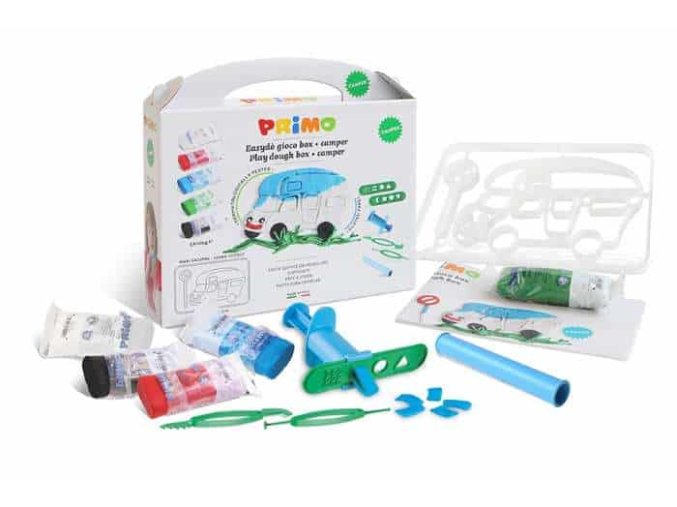 Sada mod. hmot PRIMO NATUR, 5 x 100g, pomůcky, podložka, vykrajovátko AUTO