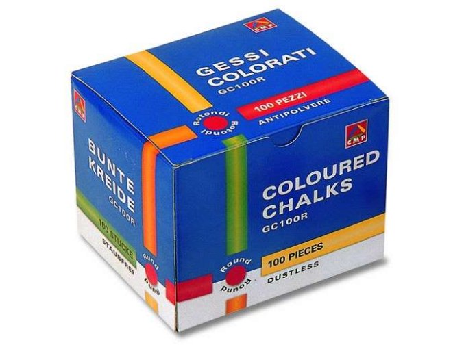 Barevné křídy box 100 ks-modrá