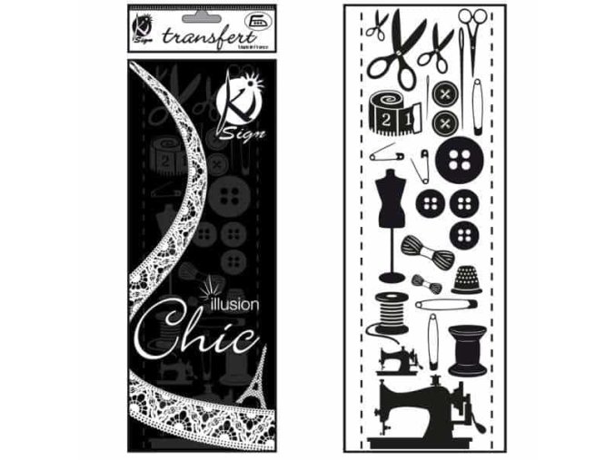 Samolepka na textil sametová, zažehlovací, motiv COUTURE