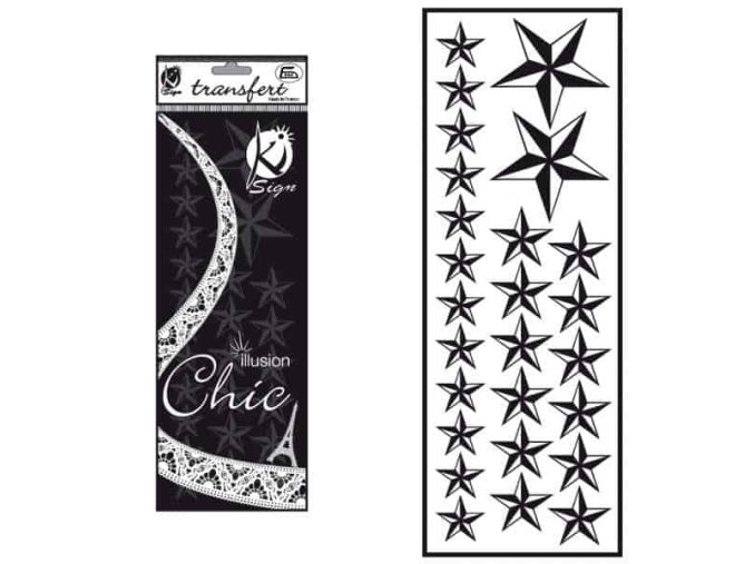 Samolepka na textil sametová, zažehlovací, motiv ETOILES