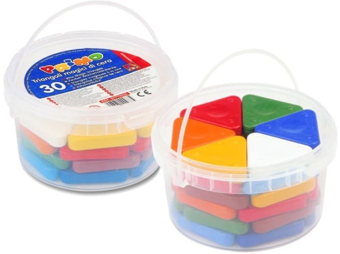 Voskovky trojboké MAGIC BASIC, sada 30ks (3x 10barev)