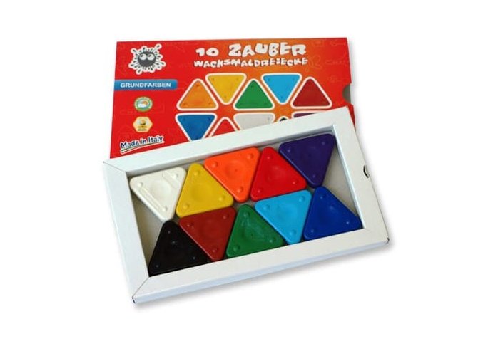 Voskovky trojboké MAGIC BASIC, sada 10ks, mix barev