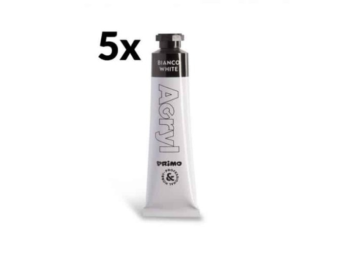 akrylova barva primo tuba 18 ml bila 100