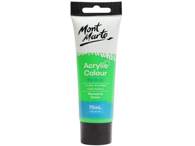 Mont Marte  akrylová barva,75ml, zelená (Monastral Green), tuba