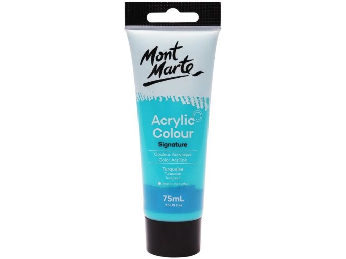 Mont Marte  akrylová barva,75ml, tyrkys(Turquoise), tuba