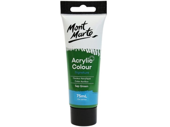 Mont Marte  akrylová barva,75ml,  trávově zelená (Sap Green), tuba