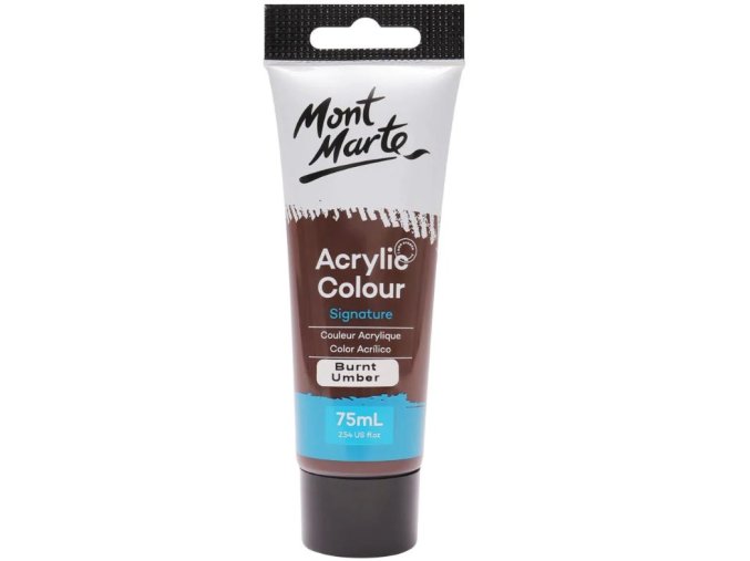 Mont Marte  akrylová barva,75ml, hnědá Umbra pálená (Burnt Umber), tuba