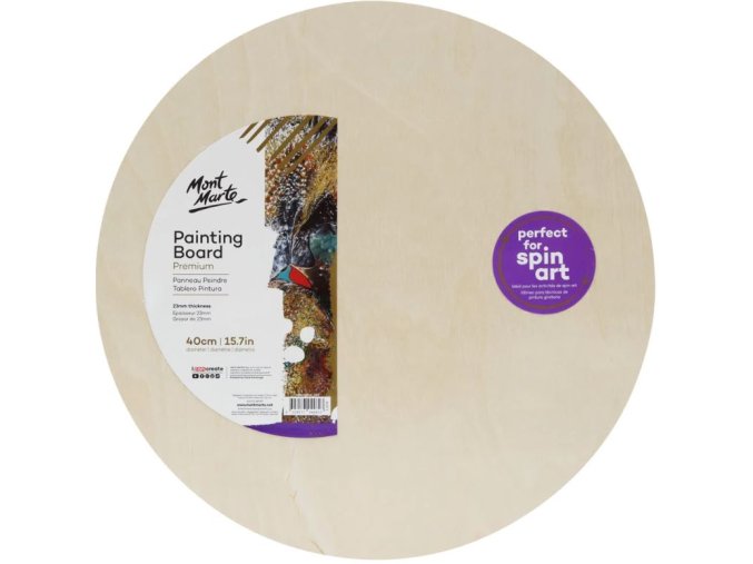 Mont Marte kulatá dřevěná malířská deska na rámu, 40cm č.0040, 1ks