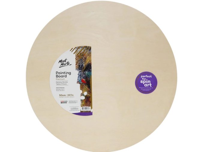 Mont Marte kulatá dřevěná malířská deska na rámu, 50cm č.0050, 1ks