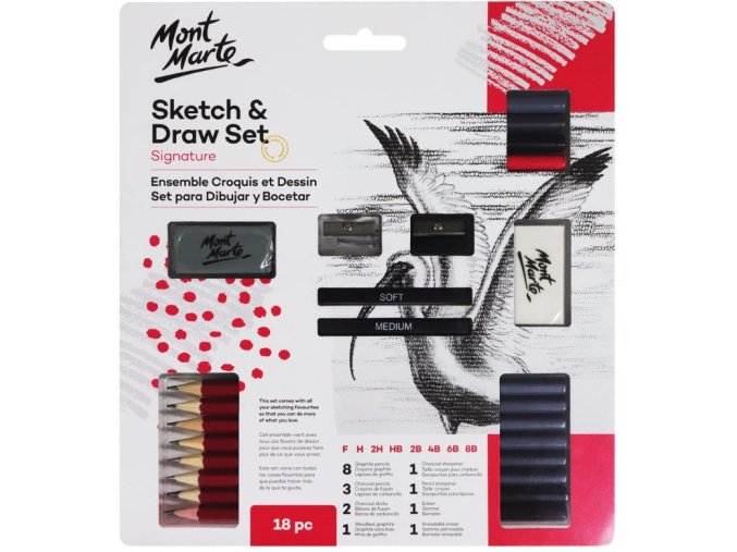 Mont Marte sada na skicování a kreslení, č.0039, 18ks, blistr