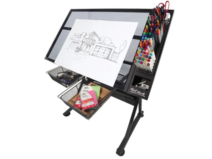 Mont Marte kreativní stůl (Art Station), č.0040, skloocelový, 102,5 x 60cm