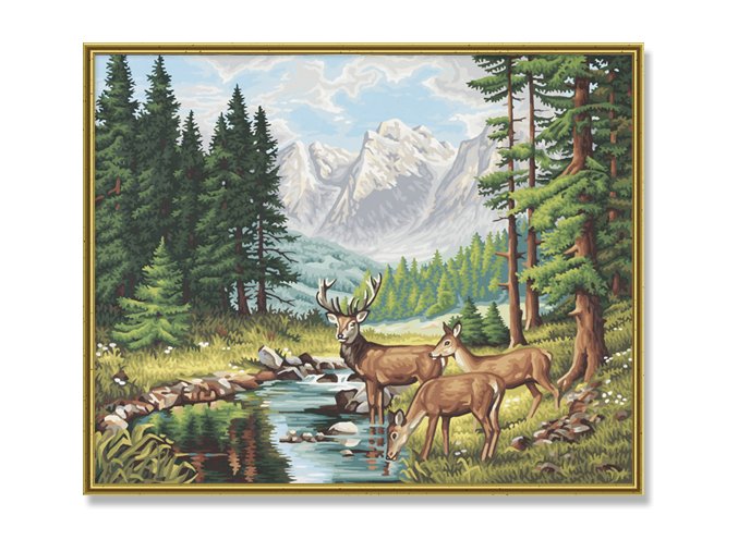 846 klidna horska krajinka 40 x 50 cm