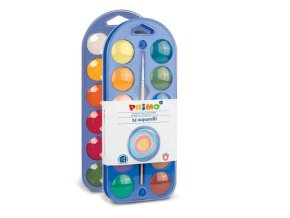 Vodové barvy PRIMO, Ø 30mm, 24 barev + štětec