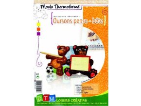 Odlévací forma - Medvědi+tužka+post-it