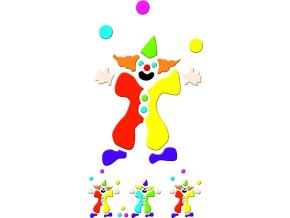 Plastová šablona Klaun