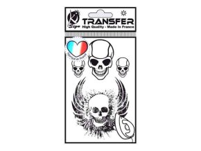 Samolepka na textil zažehlovací motiv CRANES - lebky
