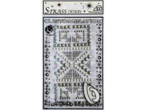 Samolepka na textil zažehlovací štrasová ETHNO DESIGN
