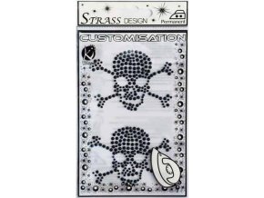 Samolepka na textil zažehlovací štrasová PIRATES