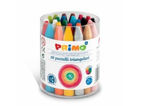Voskové pastelky trojboké PRIMO SUPERSOFT, 85mm, 26ks, PP etue