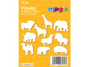 Papírové výseky MAGIC, 4 - 7cm, 10ks, sada 5 - Divoká zvířata
