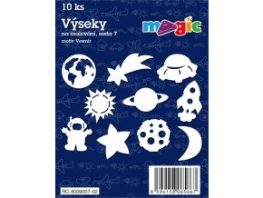 Papírové výseky MAGIC, 4 - 7cm, 10ks, sada 7 - Vesmír