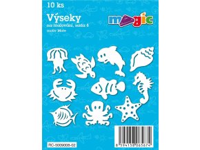 Papírové výseky MAGIC, 4 - 7cm, 10ks, sada 8 - Moře